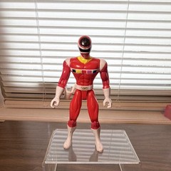 Masked Hero Action Figure Toy Plastic Red White Black Yellow