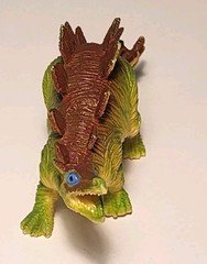 Stegosaurus Dinosaur Figure Green Yellow Red Toy Prehistoric Animal
