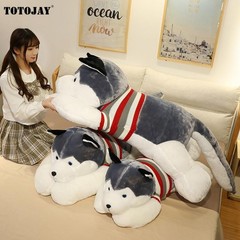 50-120cm Giant Husky Dog Plush Toy Long Pillow Sleeping Cushion Kids Gift