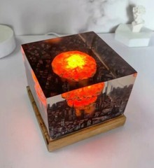 Mushroom Cloud Resin Lamp Atomic Bomb Nuclear Explosion Decorative Gift