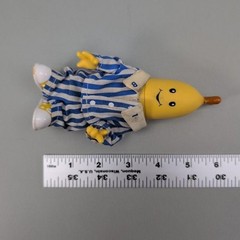 Vintage 1996 TOMY Bananas In Pyjamas B1 Figure 6″ Toy Yellow Blue White Stripes
