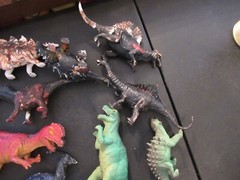 Vintage Plastic & Rubber Dinosaur Toys Lot 37 Big & Small