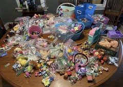 Lg Box Or Appx 3 Lb Of Random Toys For Boys & Girls Fun For Kids Some may be Vtg