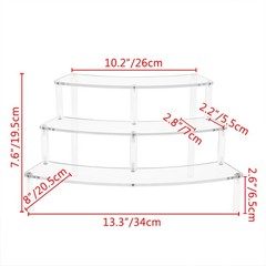 Display Shelf Riser Stand Rack Organizer Support Acrylic Showcase Toy Cupcake