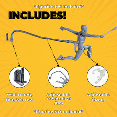 Action Figure Stand Wall Display | Flying Action Figure Display | Adjustable Arm