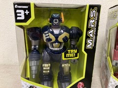 M.A.R.S. Motorized Attack Robo Squad Black & Blue Robot Action Figures Lot 2