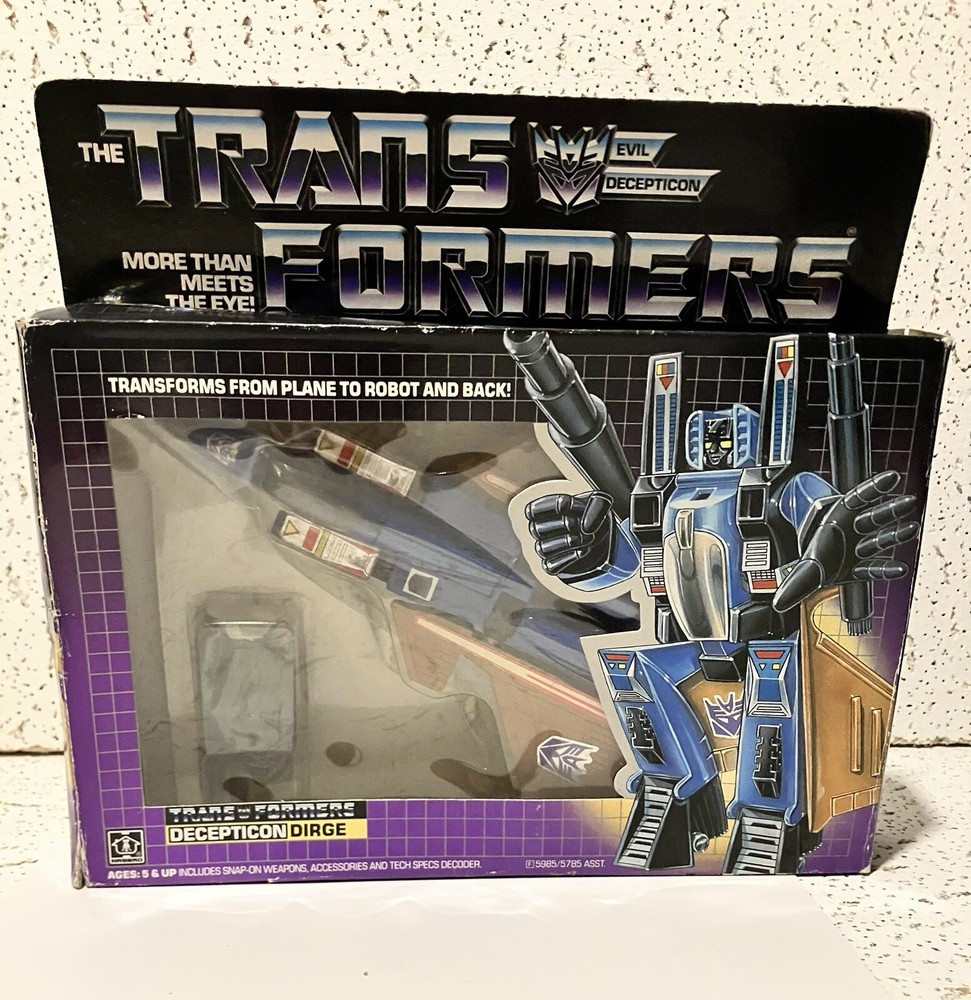 Transformers G1 DIRGE Complete w/ Insert and CUT BOX – WRONG SPECS (READ!)