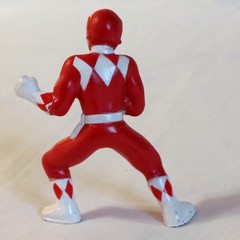 Vintage MM Power Rangers 5 piece set of 3″ Red Black Yellow Blue Pink 1994