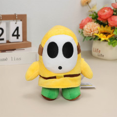 5X Black Green Yellow Blue Red Shy Guy Super Mario Bros Plush Toy Figure Doll 6″