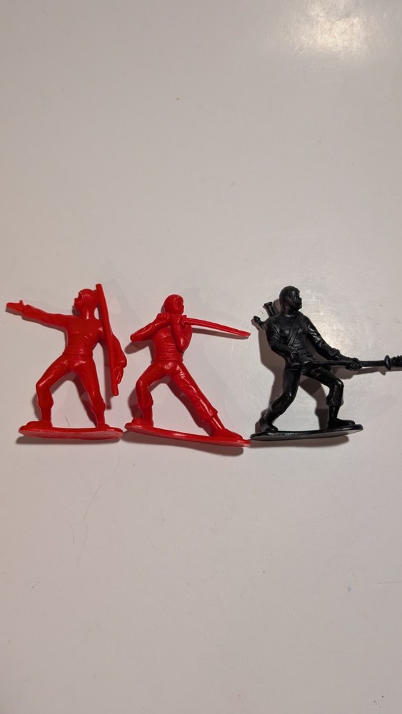 Greenbrier International 3.5” Hard Plastic Ninja Figures Lot Of 3