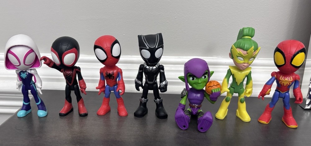 7 Marvel Spidey and His Amazing Friends 4″ Figurines Lot