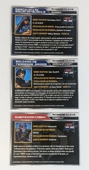 Lot of 3 GI JOE File Cards – Bazooka Firefly Dusty Portuguese Spanish 50th Anniv