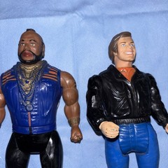 The A-TEAM 1983 Set B.A. Baracus & Face Man Galoob vintage lot RARE TV show MR T