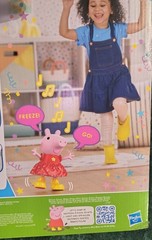 12″ PEPPA PIG Singing And Dancing Doll. Plastic Body, Fabric Skirt +Yellow Boots