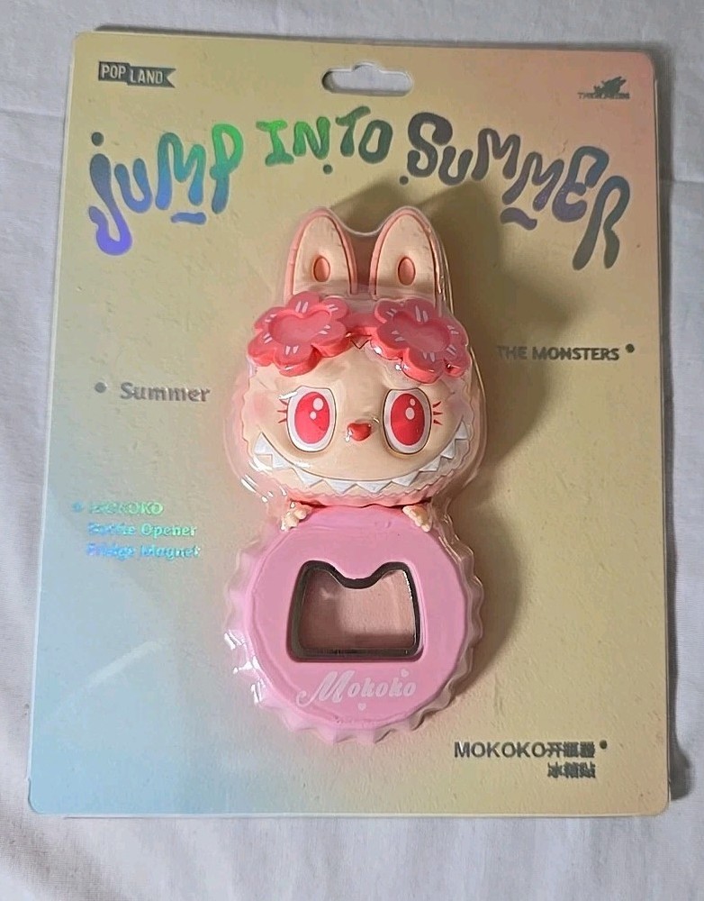 Popland Jump Into Summer Mokoko Labubu Bottle Opener Magnet – New