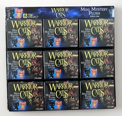 Warrior Cats Mini Mystery Plush Series One Complete Set Of 9 SEALED with Display