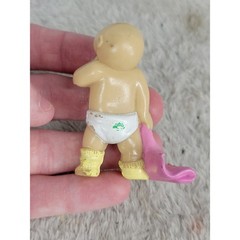 Cabbage Patch Kids Mini Baby Toy Figure Diaper Boots Pink Blanket