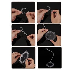 4 Pack Clear Action Figure Stand Action Display Holder Metal Support Arm