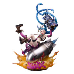 League of Legends LOL 1/7 Jinx Statue PVC Figure Model LED Base Collectible Gift