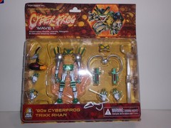 3 CYBERFROG Action Figures: New, SIGNED: Cyberfrog, 90’s, Heather Swain | EVS
