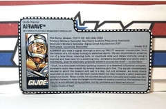 GI Joe Airwave 1990 v1 *NEAR COMPLETE w/Card & Blueprints, NEAR MINT! Sky Patrol