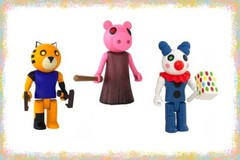 Roblox Piggy Action Figure Clowny, Piggy or Tigry 3.5″ DLC Codes Series 1 New
