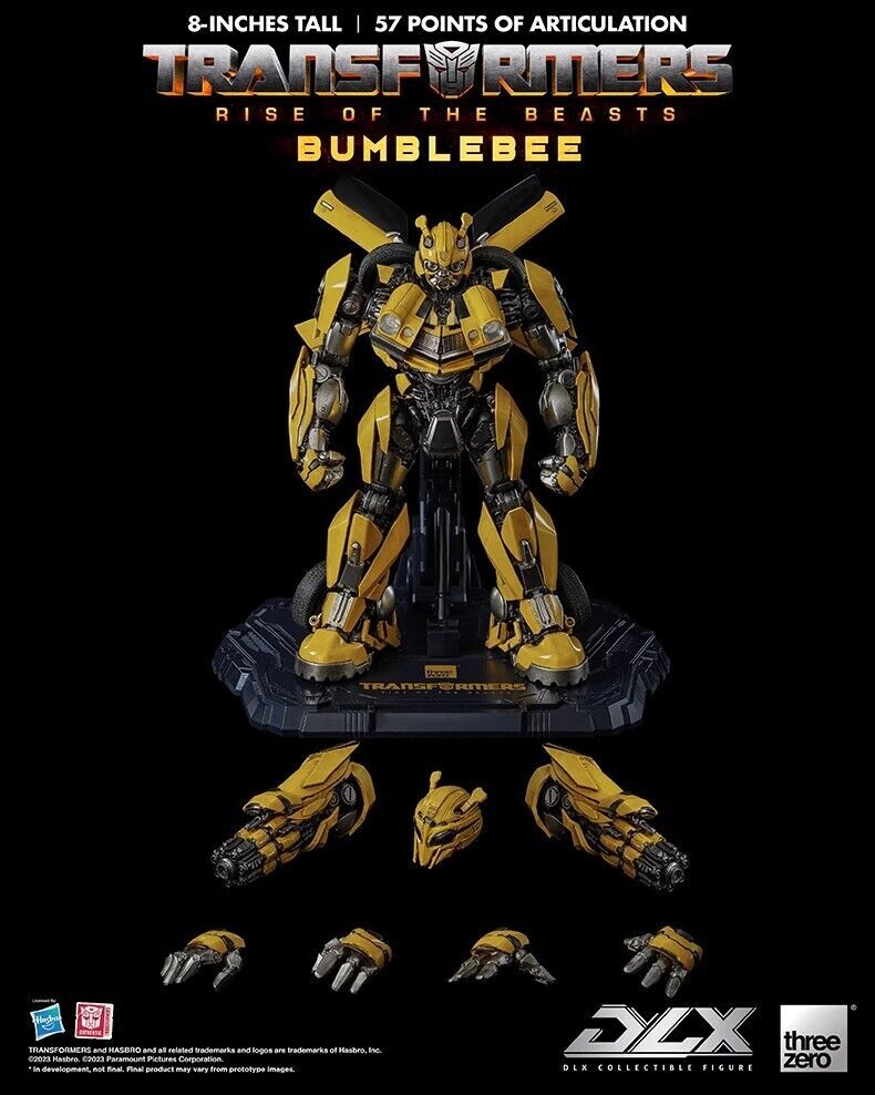 New In Stock Threezero DLX Transforms Rise of the Beasts Bumblebee Action Figure