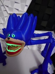 Shin Sonic HUGE Articulated Fidget toy glow in the dark