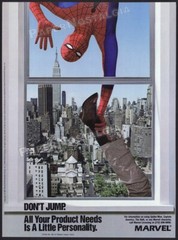MARVEL ENTERTAINMENT – Original 1987 Trade AD / Licensing ADVERT – Spider-Man