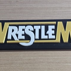 WWE Mattel Large Old School WrestleMania Logo