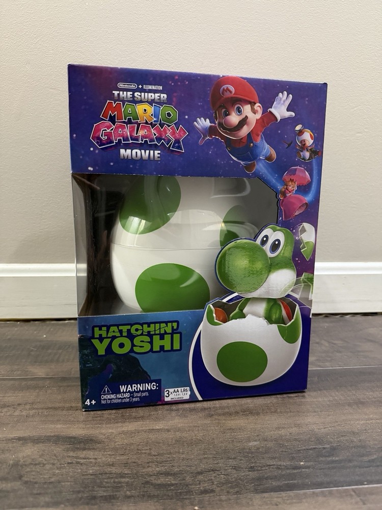 Hatchin’ Yoshi – The Super Mario Galaxy Movie Interactive Figure – Brand New