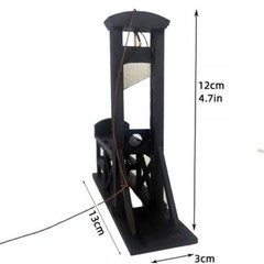 Vintage Wood Guillotine Model Accessories Scene Prop For Action Figure Doll Toy