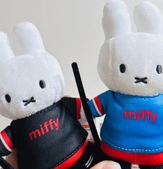 Miffy Ice Hockey Plush Keychain Mascot Bag Charm Cute Rabbit Doll 2 Colors