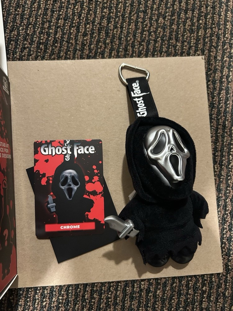 CULTUREFLY GHOSTFACE BAG CLIP CHROME GHOST FACE MYSTERY CHASE RARE!