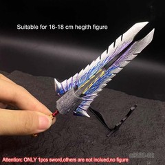 New Hand-painted 1/12 Big Sword Knife Weapon Model For 6″ Action Figure Body