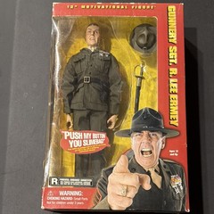 Sideshow Toy Gunnery Sgt. R. Lee Ermey 12″ Talking Action Figure Hat Sword