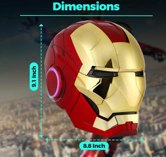 Autoking Iron Man Mask Mk5 1:1 Helmet Wearable Voice Touch Cosplay Props Jarvis