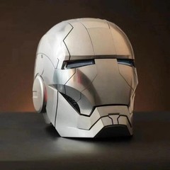Iron Man MK5 1:1 AUTOKING Silver Helmet Wearable Voice-control Cosplay NEW