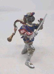 Plastoy Medieval Blue Red & Gold Knight Figure 3.25″
