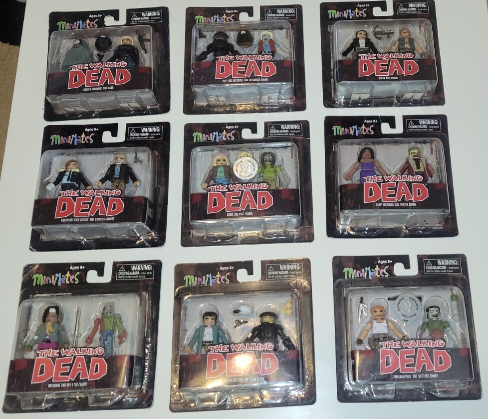 Lot of 4 Double Packs – The Walking Dead Minimates – 2014 Figures Diamond Select