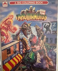 Vintage 1986 Hasbro INHUMANOIDS Golden Coloring Activity Book