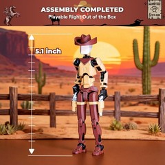 Western Cowboy t13 Action Figure｜Assembly Completed｜ 3D Printed Dummy 13 for …