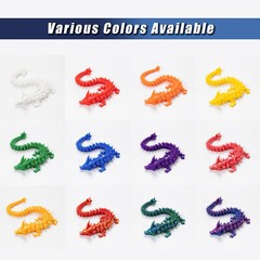 3D Printed Dragon Crystal Articulated Dragon Desktop Fish Tank Decor Fidget Toys