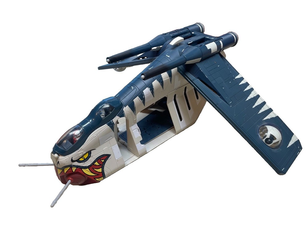 Star Wars Clone Wars Republic Gunship Tiger Shark Saga Vintage W/Missles+Drivers