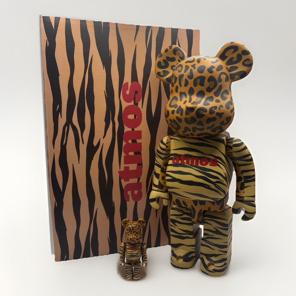 Medicom Bearbrick 400% And 100% Atmos Animal Print New MEDICOMTOY JP Multicolor