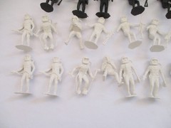 Vintage, 1960’s?, Astronauts, Plastic figures (22 white, 17 black)