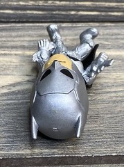DC Comics Miniature Batman Silver Suit Helmet Black Cape 1.5”