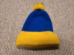 Vintsge 90s 00s South Park Eric Cartman Blue Yellow Pom Beanie Tv Movie Retro