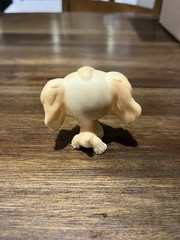 Littlest Pet Shop LPS Golden Cocker Spaniel Dog Blue Eyes Bobble Head