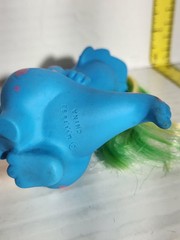 1992 Darlin Dinos Gem Dazzlers Blue Tri Sarah Tops Green Hair 4″ Dinosaur MLP